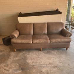 Brown Leather Sofa