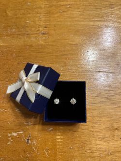 VVS1 Moissanite Earrings 2ct/ 6.5mm