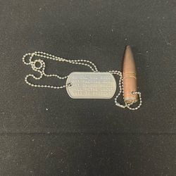50 Cal Projectile Dog Tag
