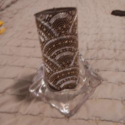 Heavy Clear Glass Candle Holder $12 OBO 