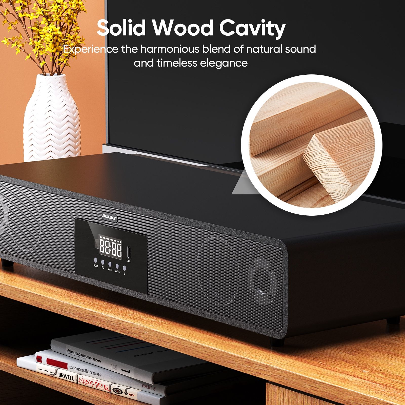 ODIOMX Sound Bar for TV with Subwoofers(All in One