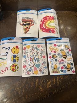 New Mixed themed Lot 5 sheets of Jot Stickers 44 stickers in total