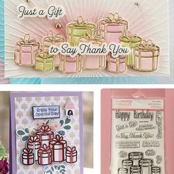 Spellbinders 12pc Stamp Of the Month Happy Moments