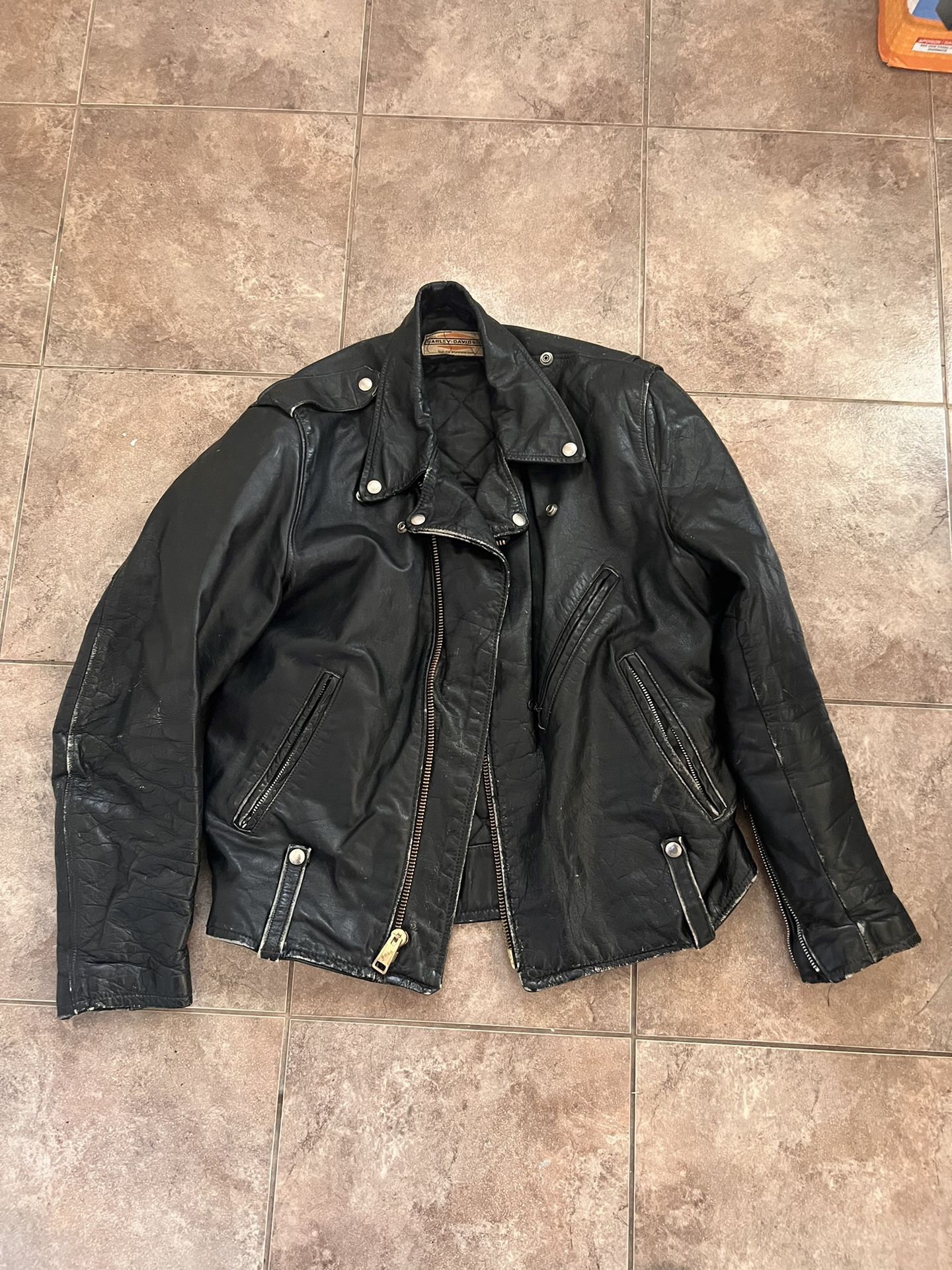 Vintage Harley Leather Jacket, rare, Find Hard To Come By