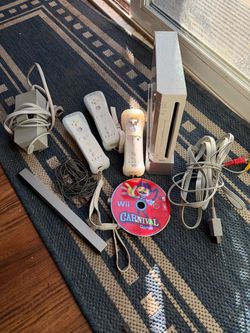 Nintendo Wii for sale, RVL-001(USA) model. GameCube Games and controllers compatible. Fully functioning , tested. All cables and 3 controllers and als