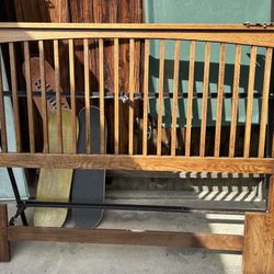 Full/Queen Solid Wood Headboard W/ Bed Frame 