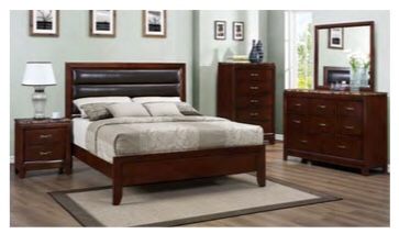 Brown Bedroom Set (Black headboard)