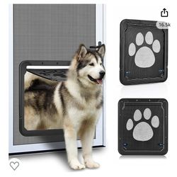brand new Ownpets Dog Screen Door, Inside Door Flap 12x14x0.4 Inch, Lockable Pet Screen Door