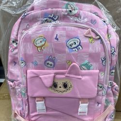 labubo pink kids backpack 
