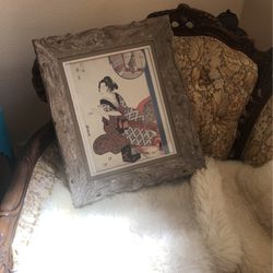 Vintage Japanese Framed Art