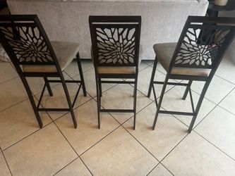 Kitchen Stools with laser cut backs