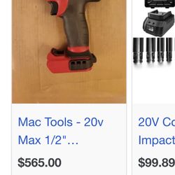 Mac Tools Drill W Battery