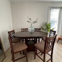 Moving Sale!!! Beautiful Counter-Height Dining Table Set - 6 Chairs