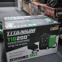 TITANIUM TIG200 INVERTER POWER SOURCE ALUMINUM AND STEEL WELDING PACKAGE