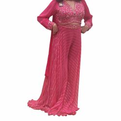 Indian Dress - Pink Palazzo Pant  Set