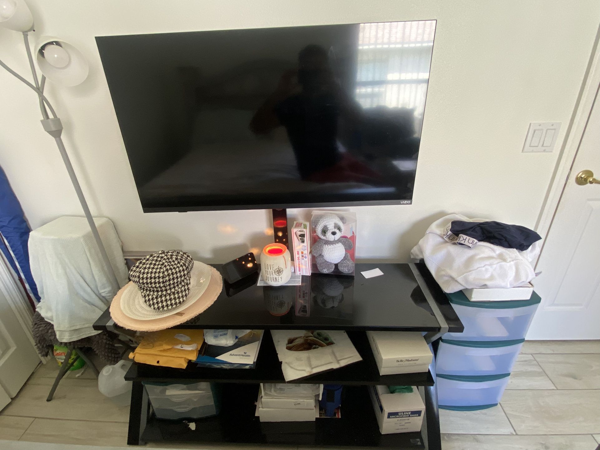 Tempered Glass Tv Stand With Base