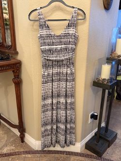 Cynthia Rowley Black & White Sleeveless Maxi Dress Size Small