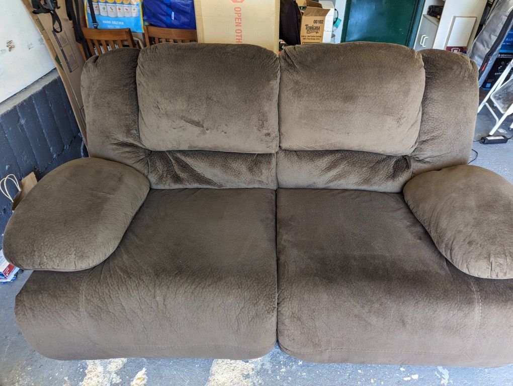 Reclining, Brown Love Seat