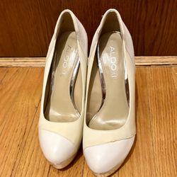 White ALDO pumps 