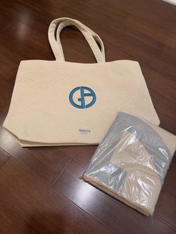 Armani Beauty Canvas Tote Bag and beach towel