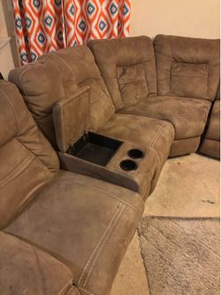 Sectional with recliner for sale