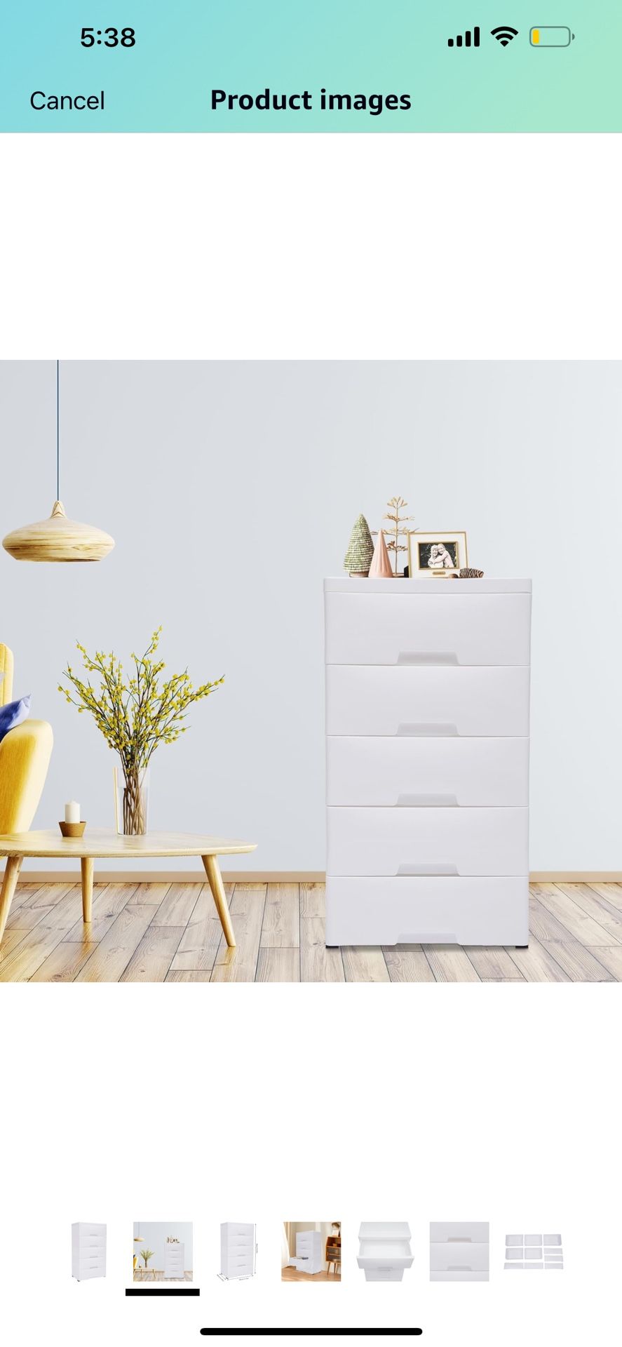 New Plastic White Drawers 