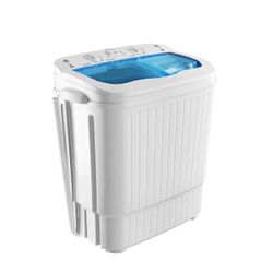 New White Twin Tub Portable Washing Machine 
