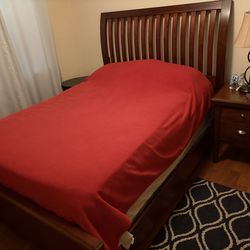 Headboard and frame. Nightstand and end table included.