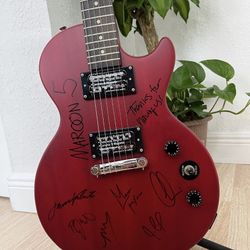 Epiphone - Signed Guitar by Maroon 5 / Adam Levine Signed Autographed GUITAR Memorabilia by Maroon 5!!! 🎸 - Epiphone Special Model 