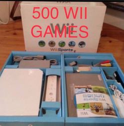 NINTENDO WII CONSOLE with 500 WII GAMES INCLUDED