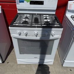 Whirlpool white 5 burner range stove 