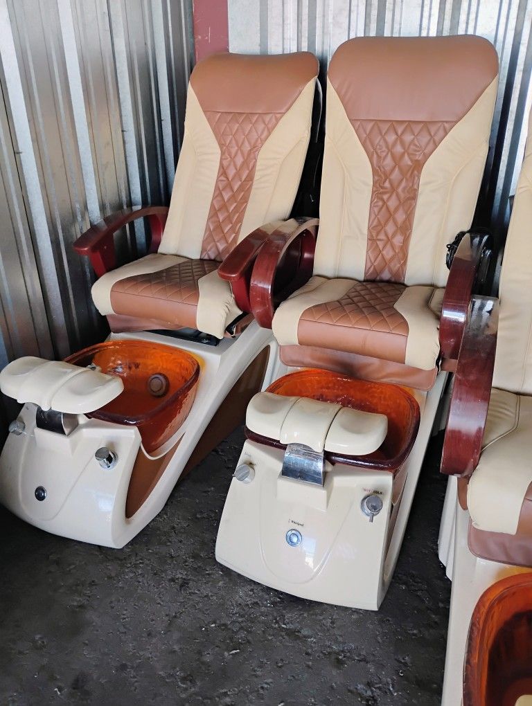 Salon Massage Manicure Pedicure Chairs With Whirlpool Water Tub With Nozzle Sprayer