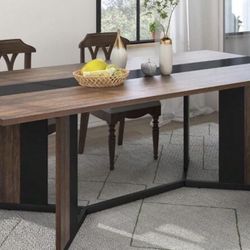 Dining Table Wood Table Top Brown