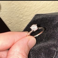 14k White Gold, 1/2 Carat Diamond Ring