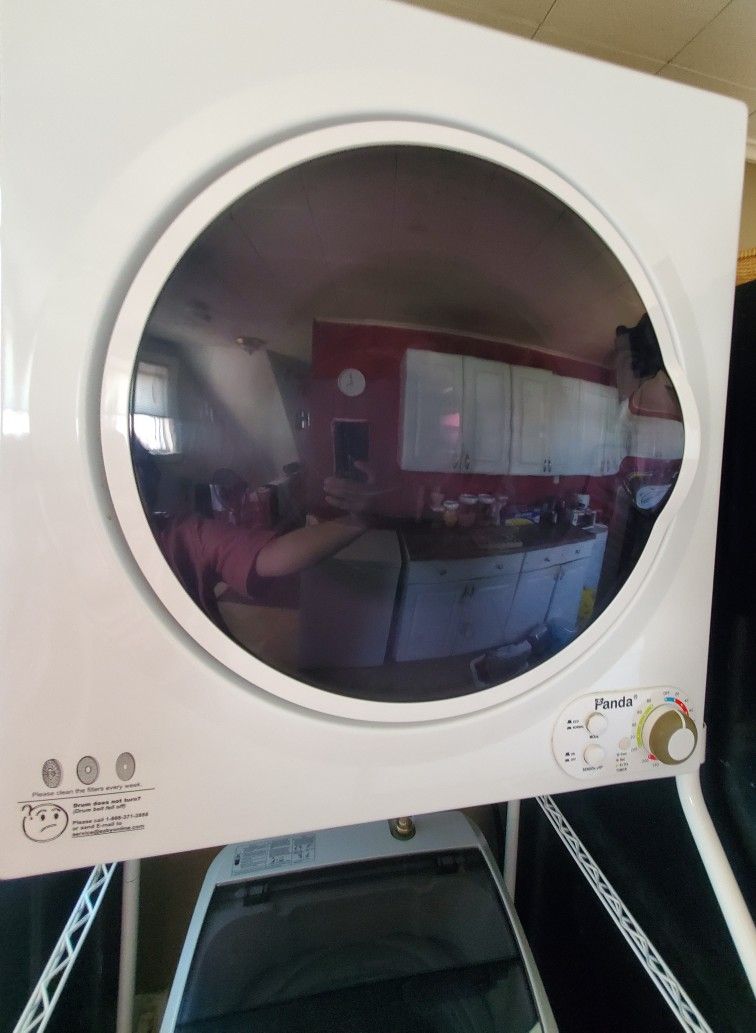 Panda Portable Compact Laundry Dryer, 3.5 cu.ft, Black and White, PAN760SF