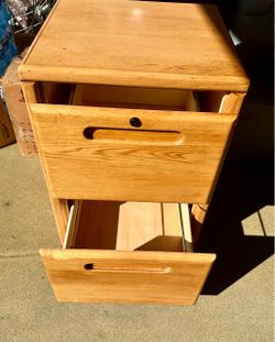 Oak file cabinet