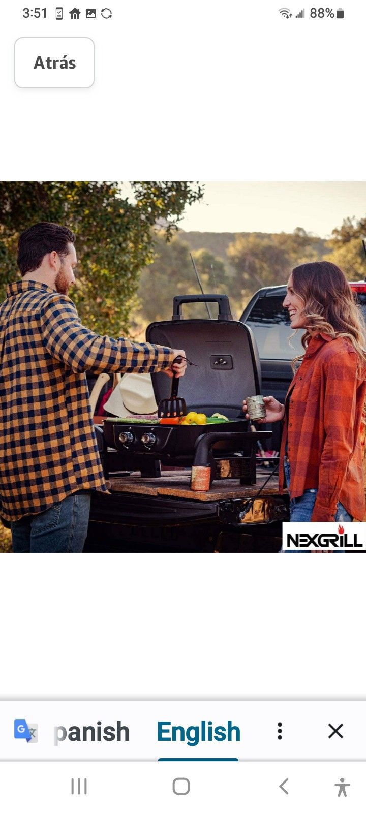 NEXGRILL FORTRESS 2.0 Table Top Gas Grill