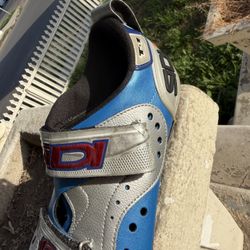 Blue Cidi cycling Shoes With Cleats 