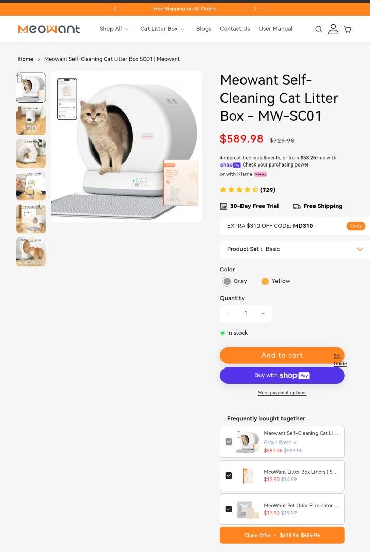 Self Cleaning Smart Litter Box