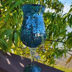 Blue Mosaic Goblet