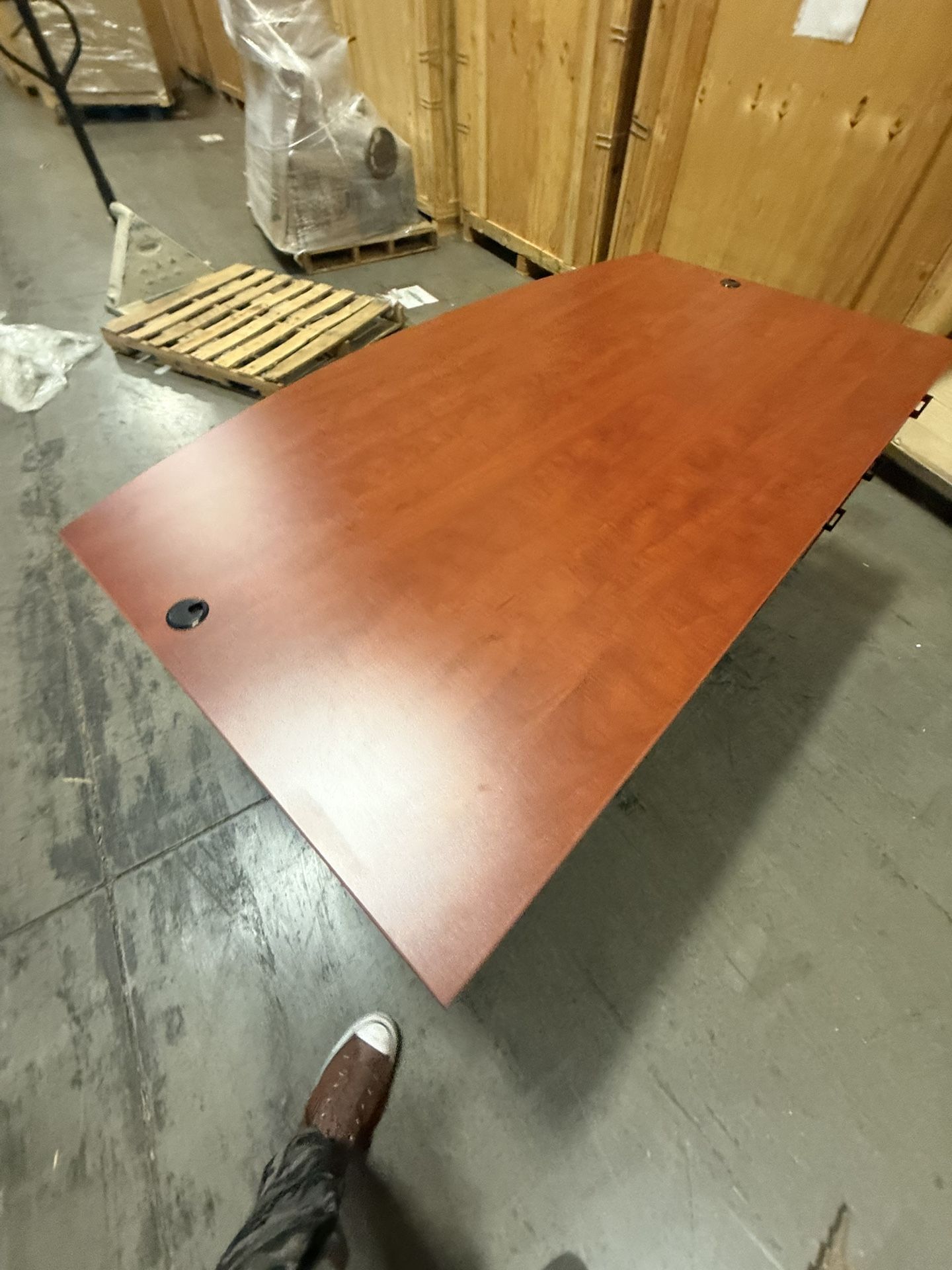 Very Nice Brown Wood Executive Desk