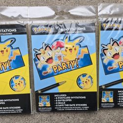 NEW Pokemon Party Invitations