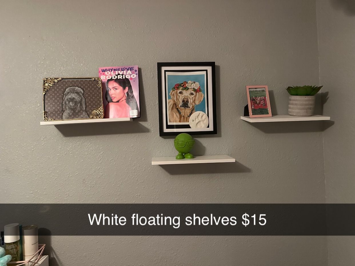 White Floating Shelves 