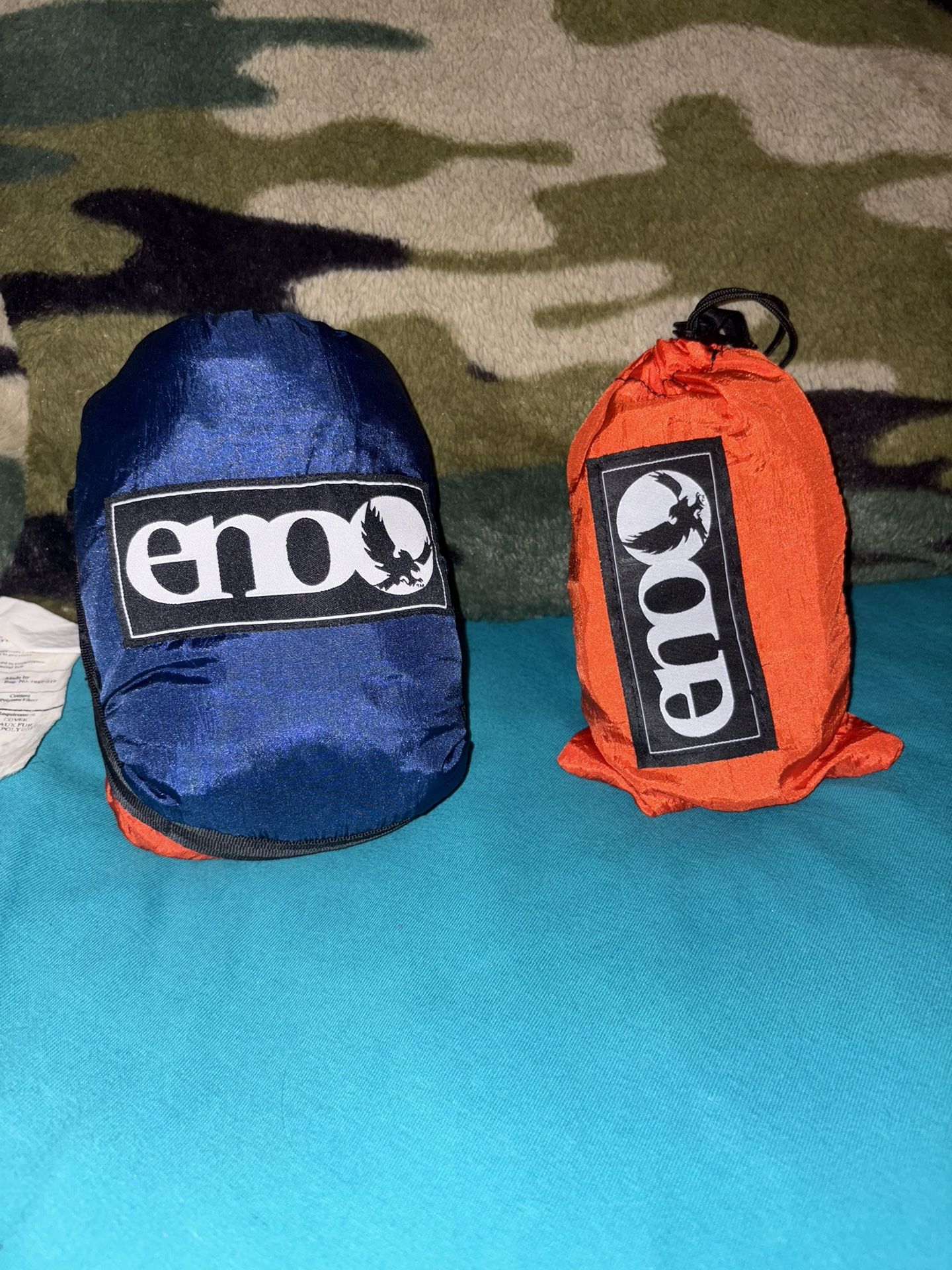 Single-Nest ENO Hammock With Atlas Straps And Eno Brand Wall/tree Hangers 