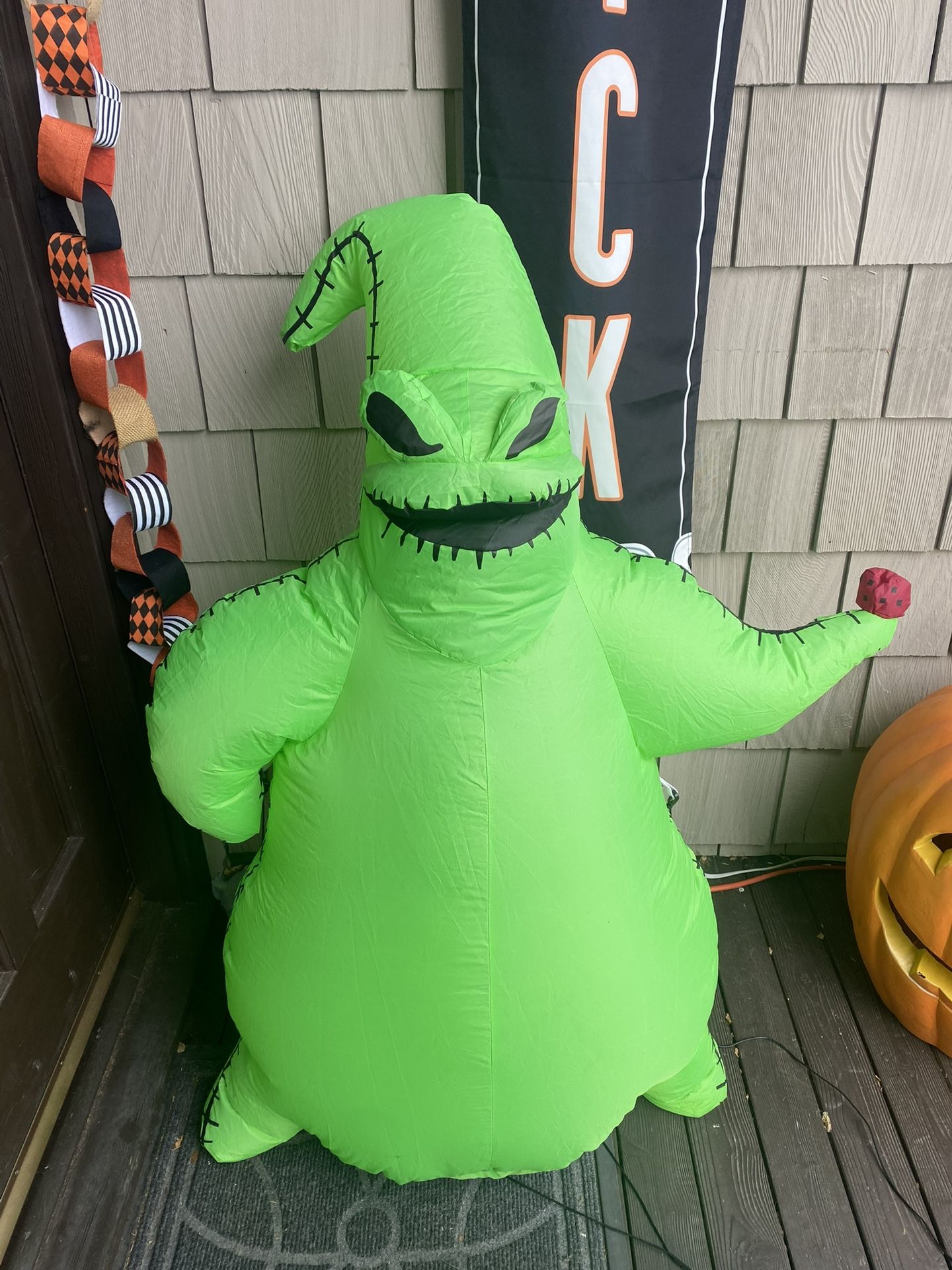 Halloween Inflatable Disney Oogie Boogie, Green 3 Ft Nightmare Before Christmas To