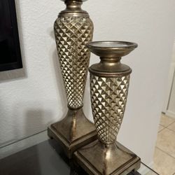 Gold Candle Holder And Other Accessories 