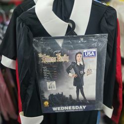 Wednesday  Dress Only Kids  Girls 12/14 New Halloween Costume