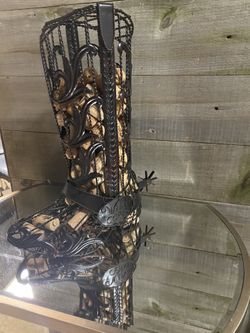 Wine Decoration cowboy boot cork holder