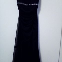 Pretty Spaghetti Strap Prom Dress With Rhinestones Size Small 