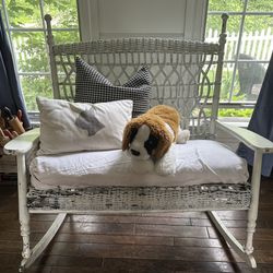 Antique Wicker Settee